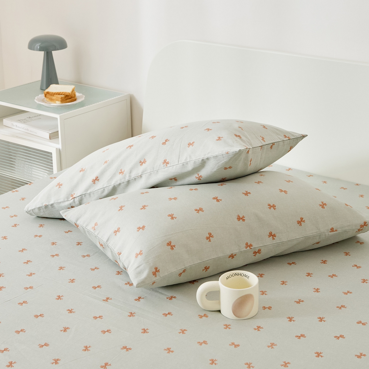 91家纺网 家纺一手货源 找家纺 EH家居 2025新款全棉小清新印花单枕套-织光系列 情书