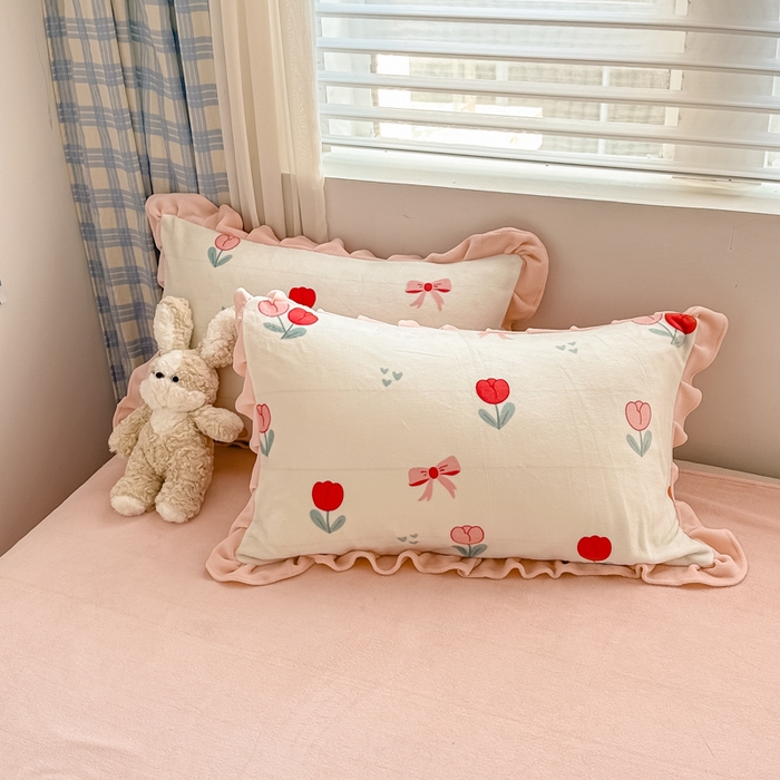 91家纺网 家纺一手货源 找家纺 懒猫家纺 2025新款韩版牛奶绒四件套 郁金香