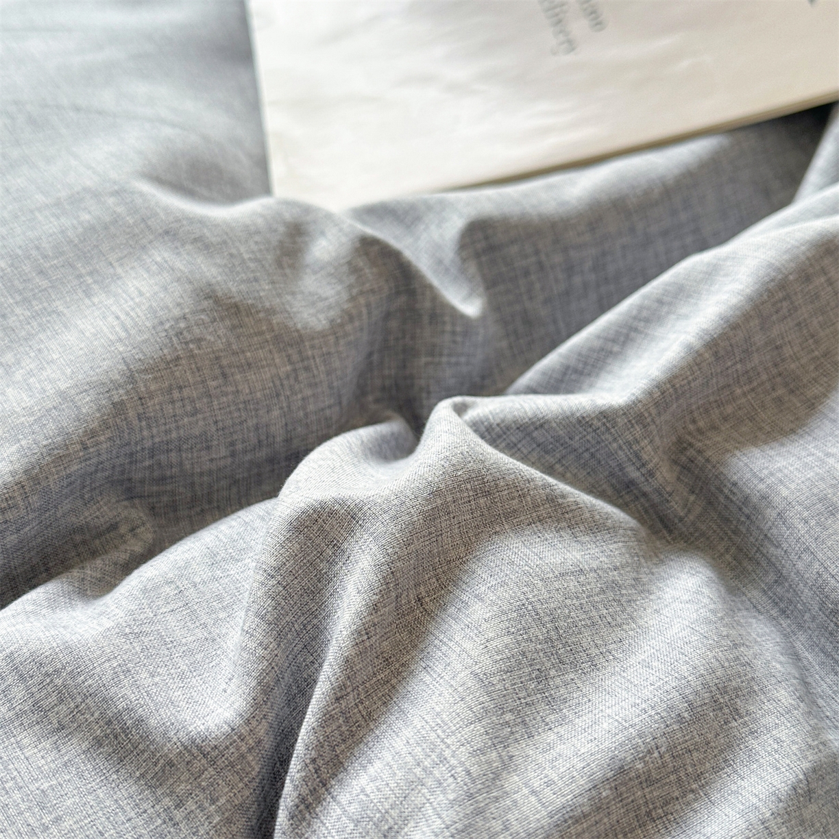 91家纺网 家纺一手货源 找家纺 忘忧草 2025新款纯色色织芙蓉棉床裙四件套-维密系列 维密-宁静蓝