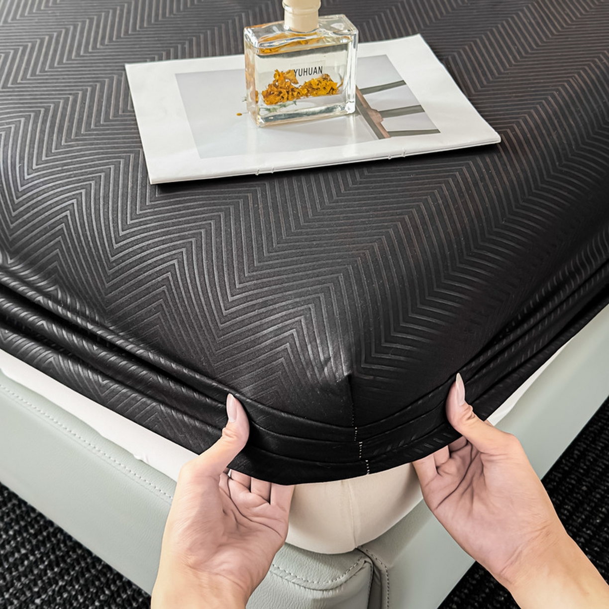 91家纺网 家纺一手货源 找家纺 （总）露梦家纺 2025外贸内销跨境电商亚马逊速卖通磨毛单床笠三件套欧美尺寸多多跨境平台TEMU SHEIN笠高30