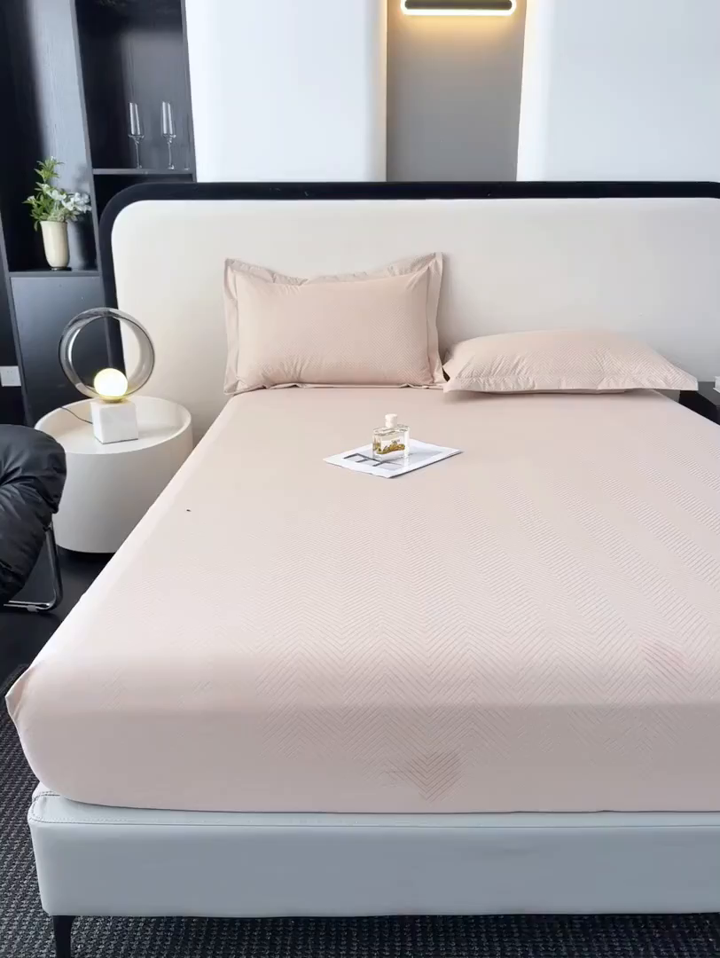 91家纺网 家纺一手货源 找家纺 露梦家纺 2025外贸内销跨境电商亚马逊速卖通磨毛单床笠三件套欧美尺寸多多跨境平台TEMU SHEIN笠高30 波纹-卡其