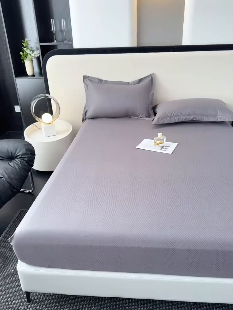 91家纺网 家纺一手货源 找家纺 露梦家纺 2025外贸内销跨境电商亚马逊速卖通磨毛单床笠三件套欧美尺寸多多跨境平台TEMU SHEIN笠高30 波纹-深灰