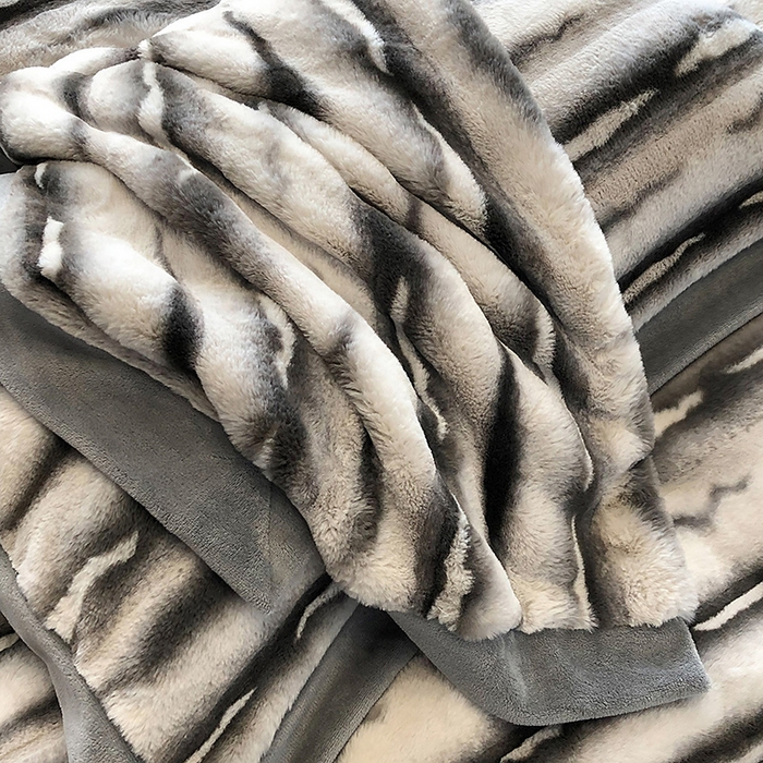 91家纺网 家纺一手货源 找家纺 懒猫家纺 2025新款兔毛绒拼角四件套-赫拉 赫拉-梧桐灰