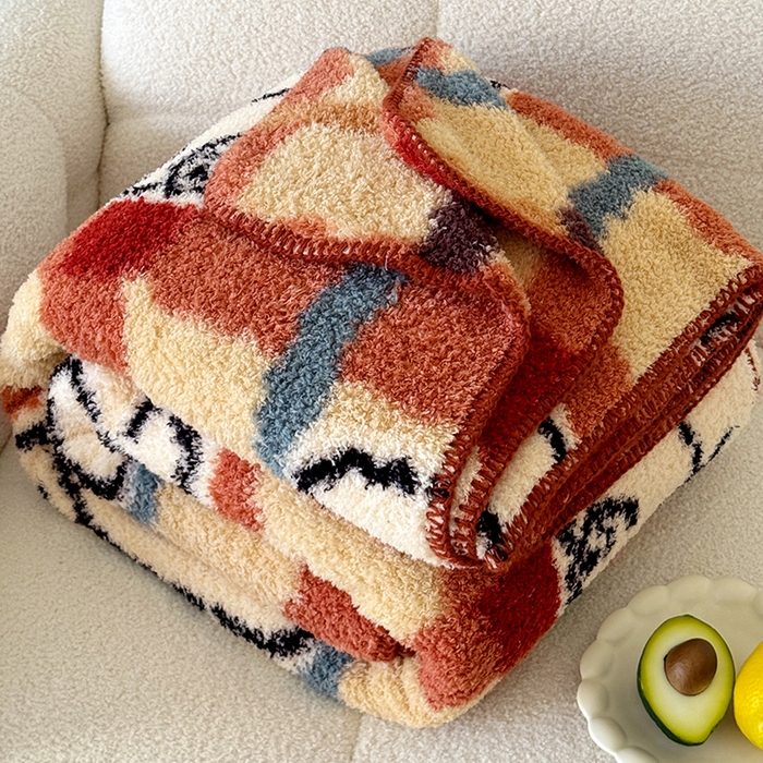 91家纺网 家纺一手货源 找家纺 （总）舒隅家纺 2025新款A类卡通休闲半边绒三角针毛毯