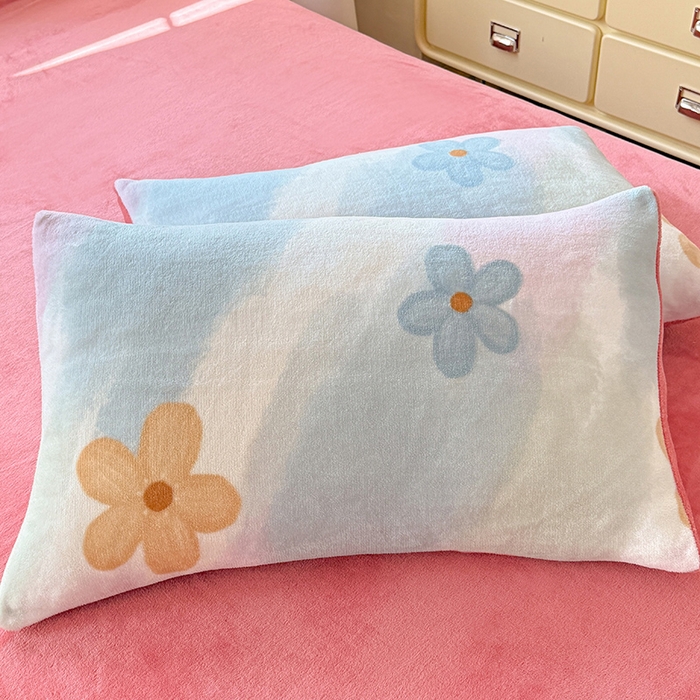 91家纺网 家纺一手货源 找家纺 九诺家纺 2025秋冬新款牛奶绒床单四件套【圆角吊边花边床单】 花海