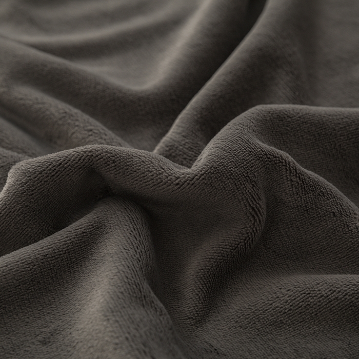 91家纺网 家纺一手货源 找家纺 大元 2025新款A类高克重素色双拼牛奶绒四件套 深灰