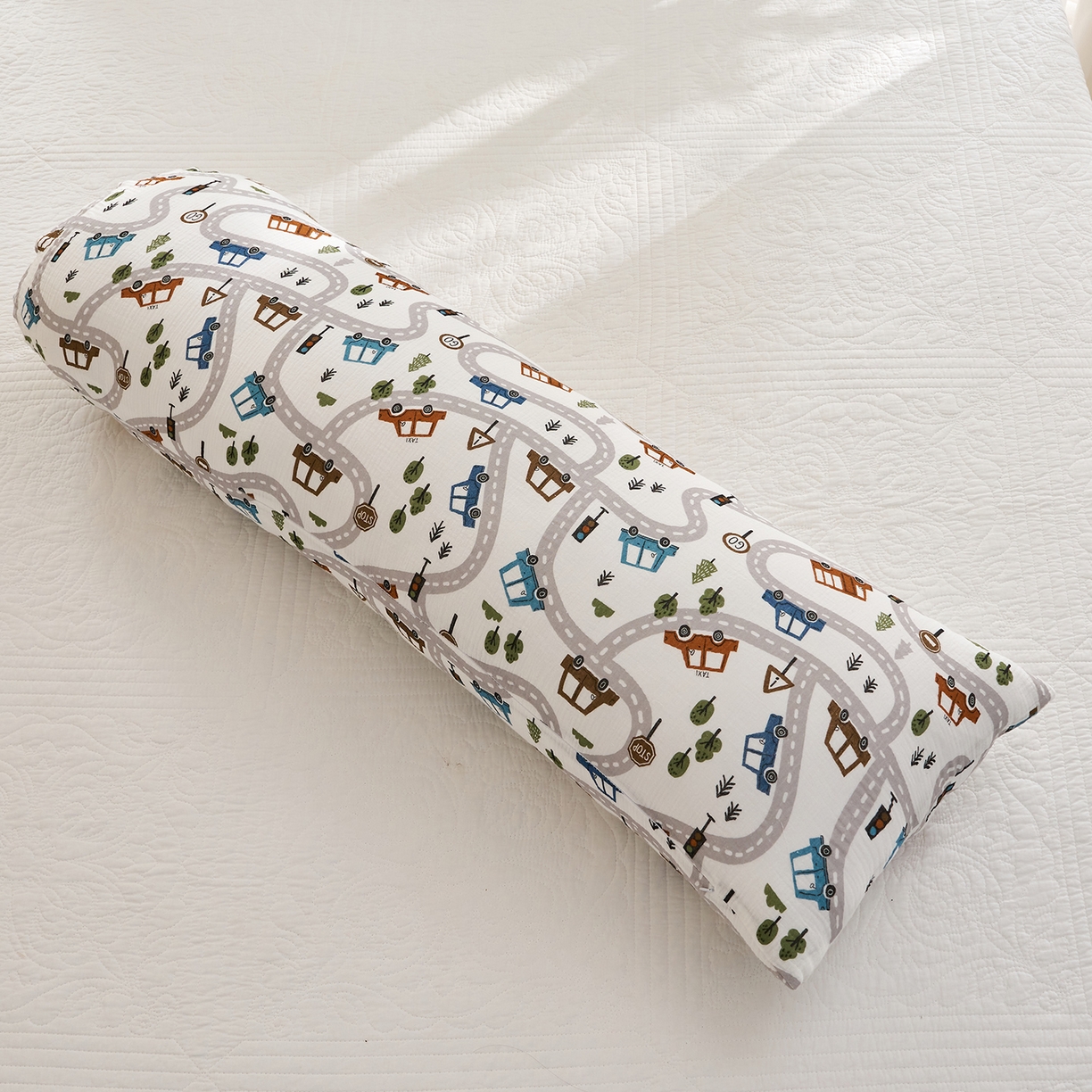 91家纺网 家纺一手货源 找家纺 乐可 2025新款亲肤柔软全棉纯棉纱布抱枕 全棉纱布抱枕-BB1飘移