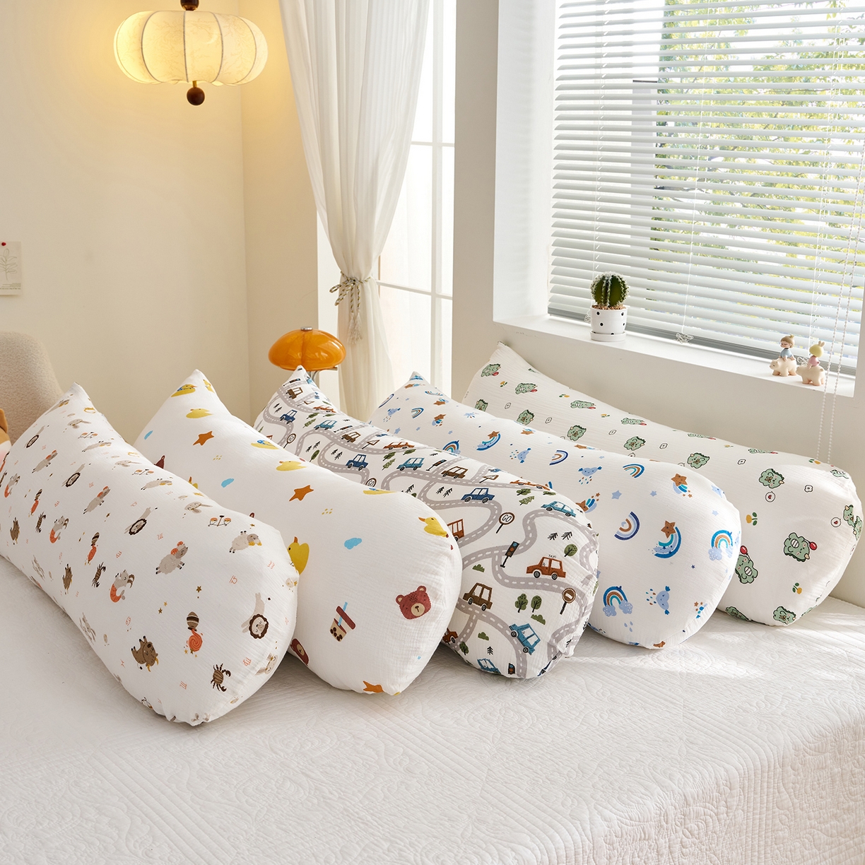 乐可 2025新款亲肤柔软全棉纯棉纱布抱枕 组合图仅供展示-不可下单