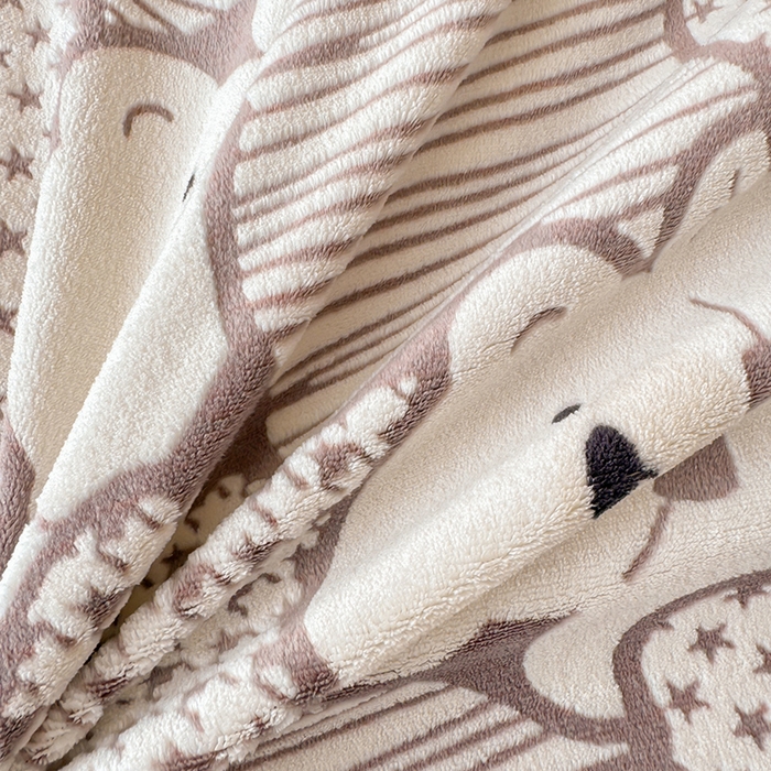 91家纺网 家纺一手货源 找家纺 懒猫家纺 2025新款印花牛奶绒雕花四件套 奇趣小熊