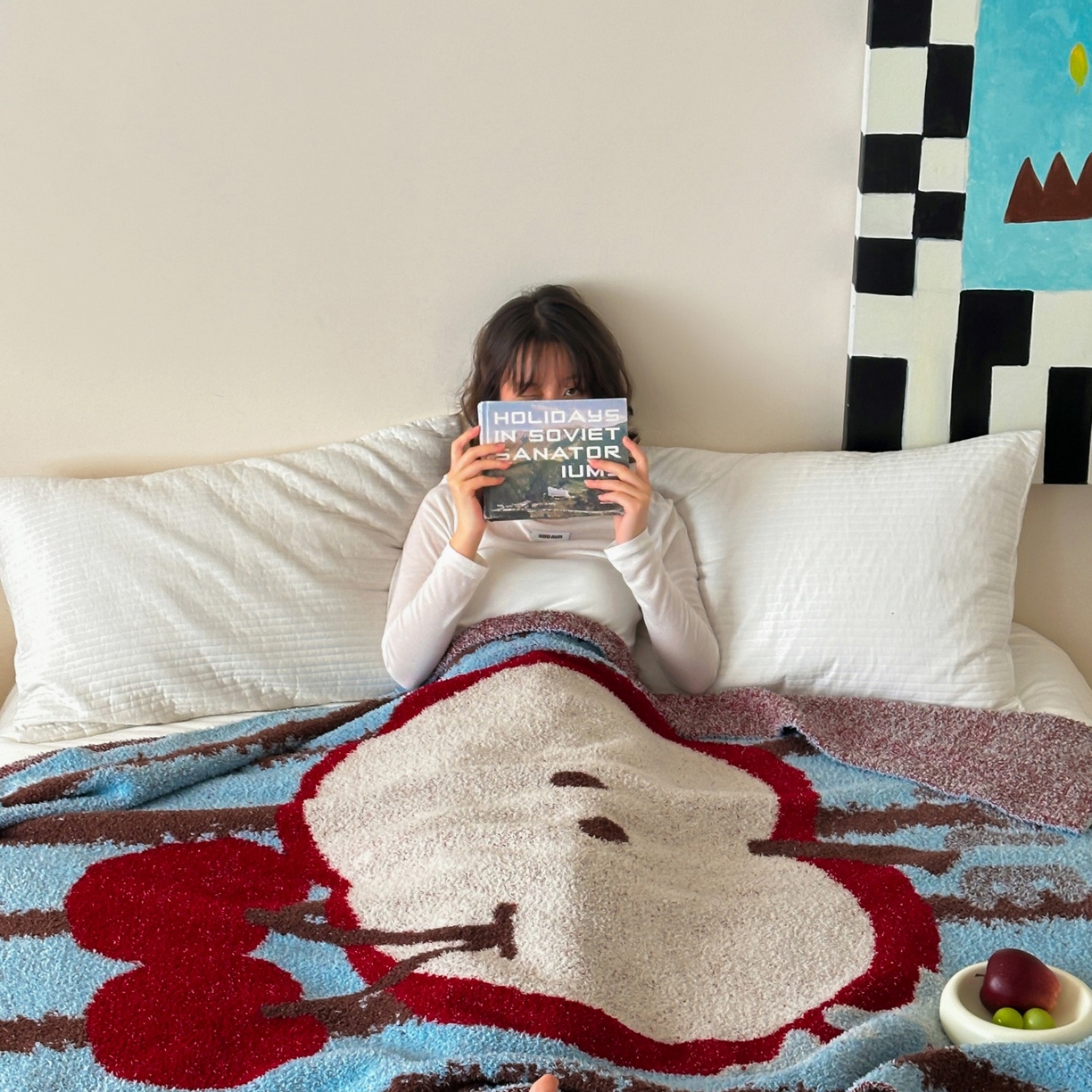 91家纺网 家纺一手货源 找家纺 觅糖家纺 2025新款卡通半边绒毛毯毯子系列 樱桃苹果