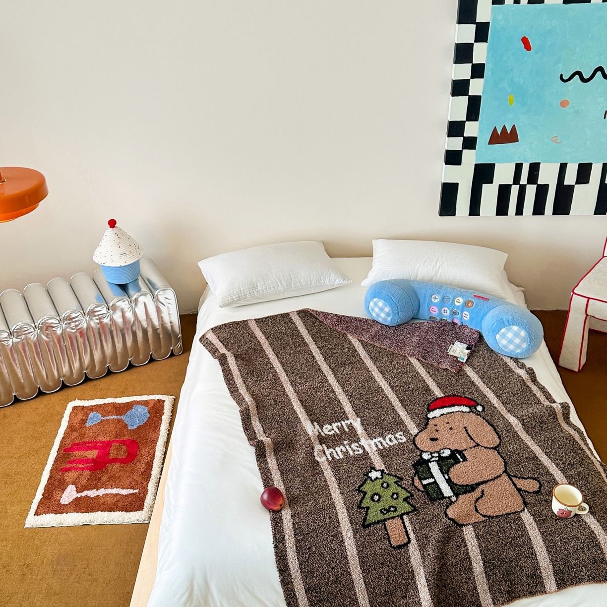 91家纺网 家纺一手货源 找家纺 觅糖家纺 2025新款卡通半边绒毛毯毯子系列 礼物狗