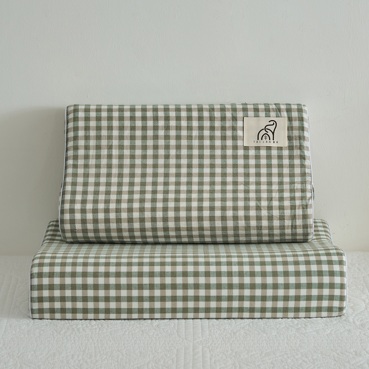 91家纺网 家纺一手货源 找家纺 乐可 2025新款全棉纯棉水洗棉乳胶枕护颈枕平面颗粒成人学生枕头枕芯 水洗棉乳胶枕-绿色【学生】