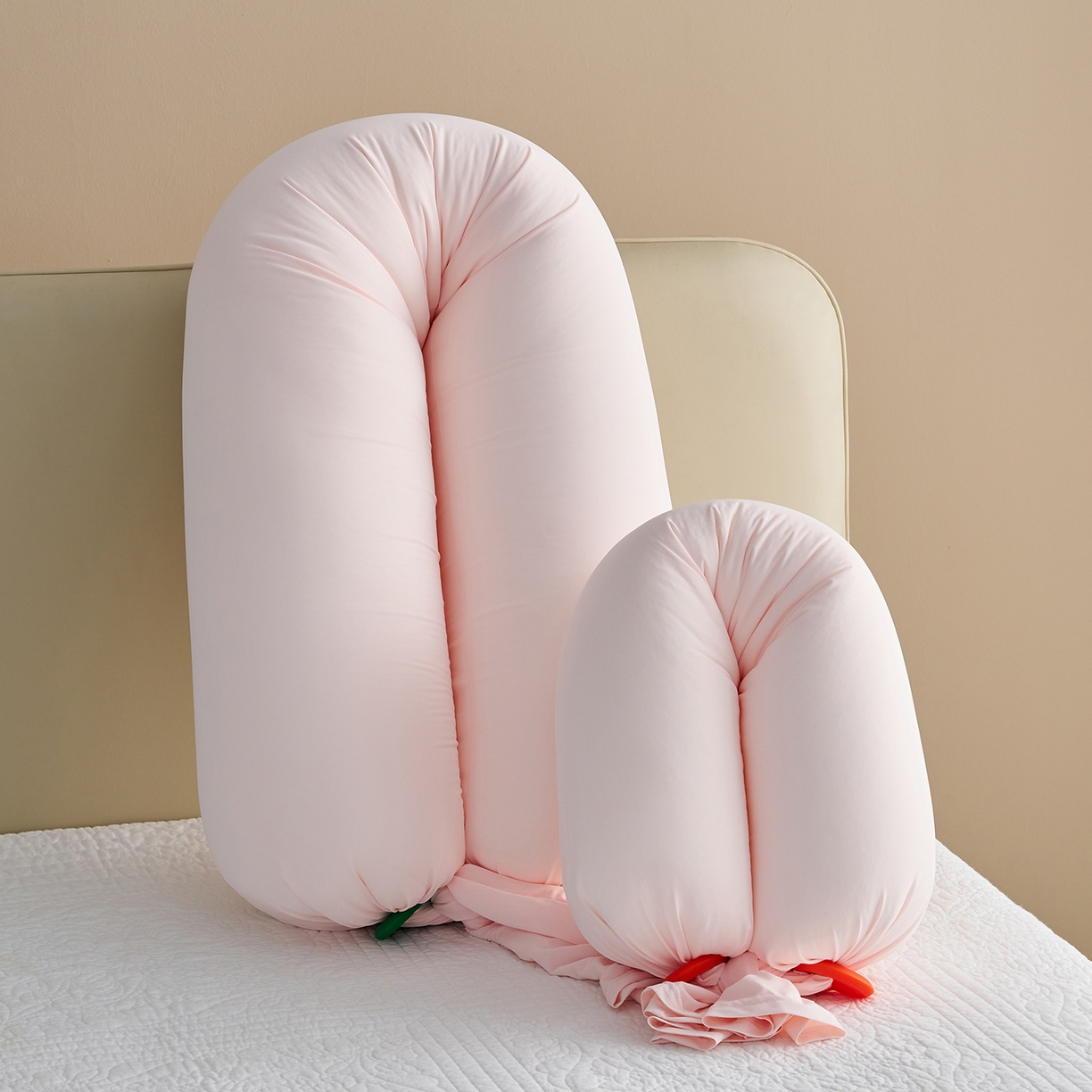 91家纺网 家纺一手货源 找家纺 乐可 2025新款素雅纯色温馨时尚多功能抱枕儿童成人侧睡夹腿抱枕靠垫 多功能抱枕-小号-BD少女粉