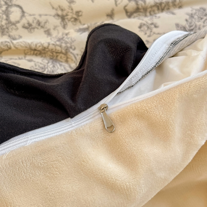 91家纺网 家纺一手货源 找家纺 宅家居 2025新款秋冬爆款轻法式赫本风灯芯绒四件套提花立体韩版花边牛奶绒三件套 喜鹊