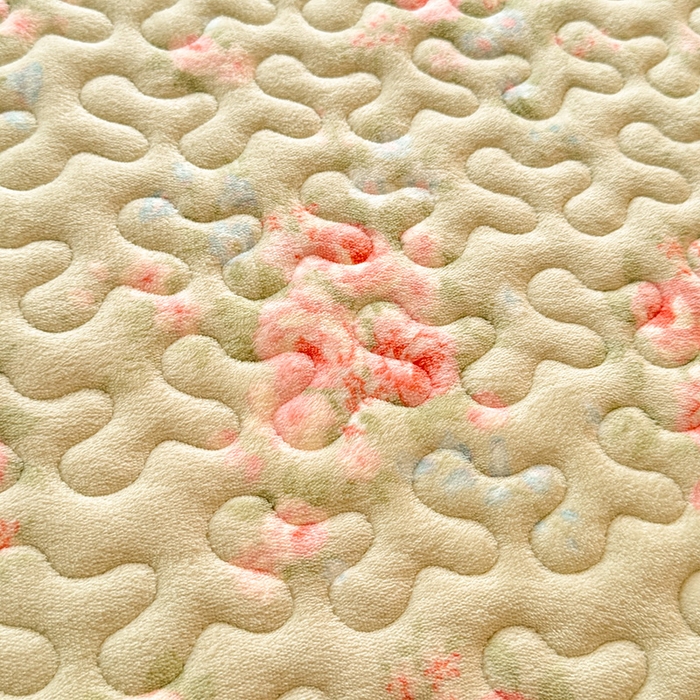 91家纺网 家纺一手货源 找家纺 九诺家纺 2025新款直播热款双层蕾丝花边牛奶绒印花床盖四件套床盖单件三件套 风情-沐熙花