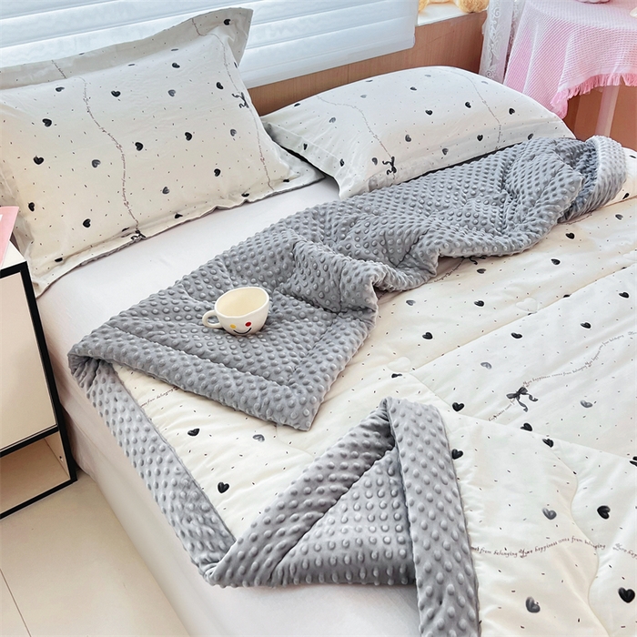 91家纺网 家纺一手货源 找家纺 （总）萌飞 2025新款全棉豆豆绒被子被芯系列