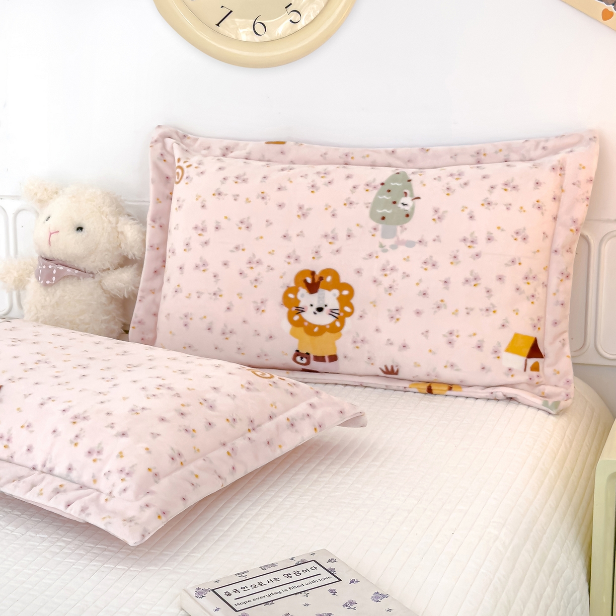 91家纺网 家纺一手货源 找家纺 （总）良佐生活 2025新款A类高克重加厚保暖儿童枕套印花宝宝绒枕套婴儿绒枕头套单枕套