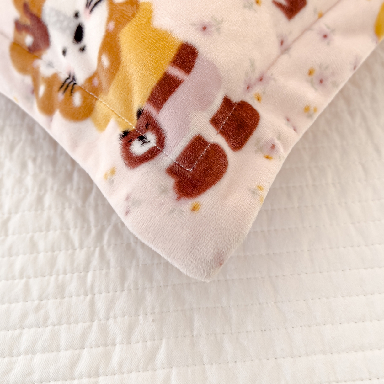 91家纺网 家纺一手货源 找家纺 （总）良佐生活 2025新款A类高克重加厚保暖儿童枕套印花宝宝绒枕套婴儿绒枕头套单枕套