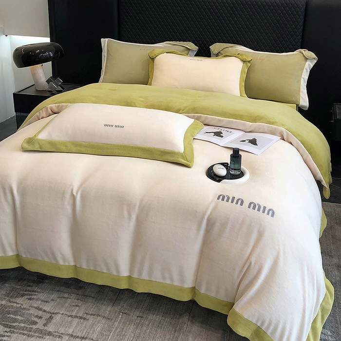 91家纺网 家纺一手货源 找家纺 （总）懒猫家纺 2025新款牛奶绒刺绣四件套-贝利