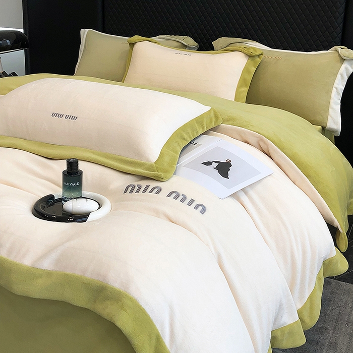 91家纺网 家纺一手货源 找家纺 （总）懒猫家纺 2025新款牛奶绒刺绣四件套-贝利