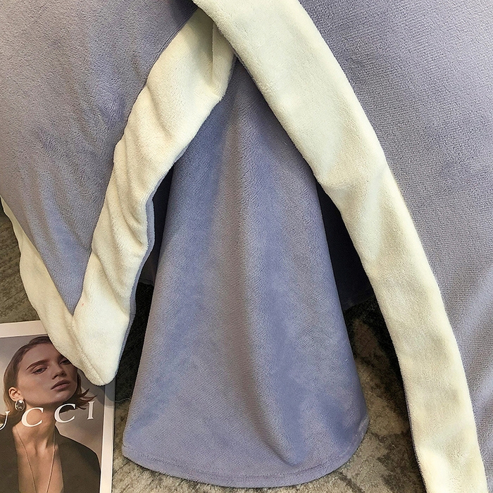 91家纺网 家纺一手货源 找家纺 懒猫家纺 2025新款牛奶绒刺绣四件套-贝利 贝利-薰衣草紫