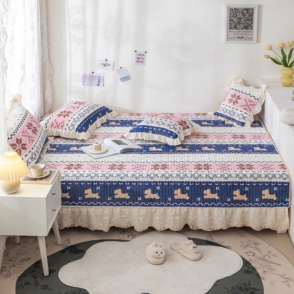 美优兰 2025秋冬新款牛奶绒榻榻米垫床盖（可定制）圣诞叶