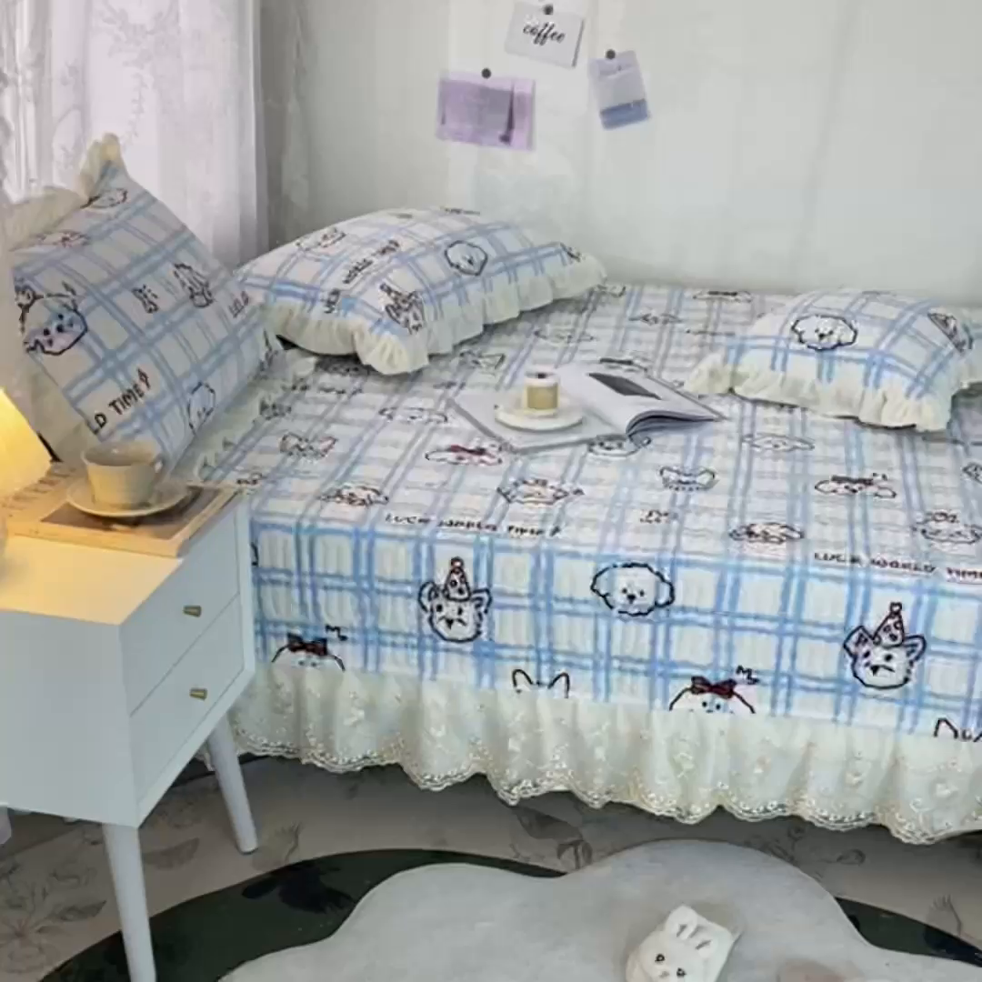 91家纺网 家纺一手货源 找家纺 美优兰 2025秋冬新款牛奶绒榻榻米垫床盖（可定制）甜品小屋