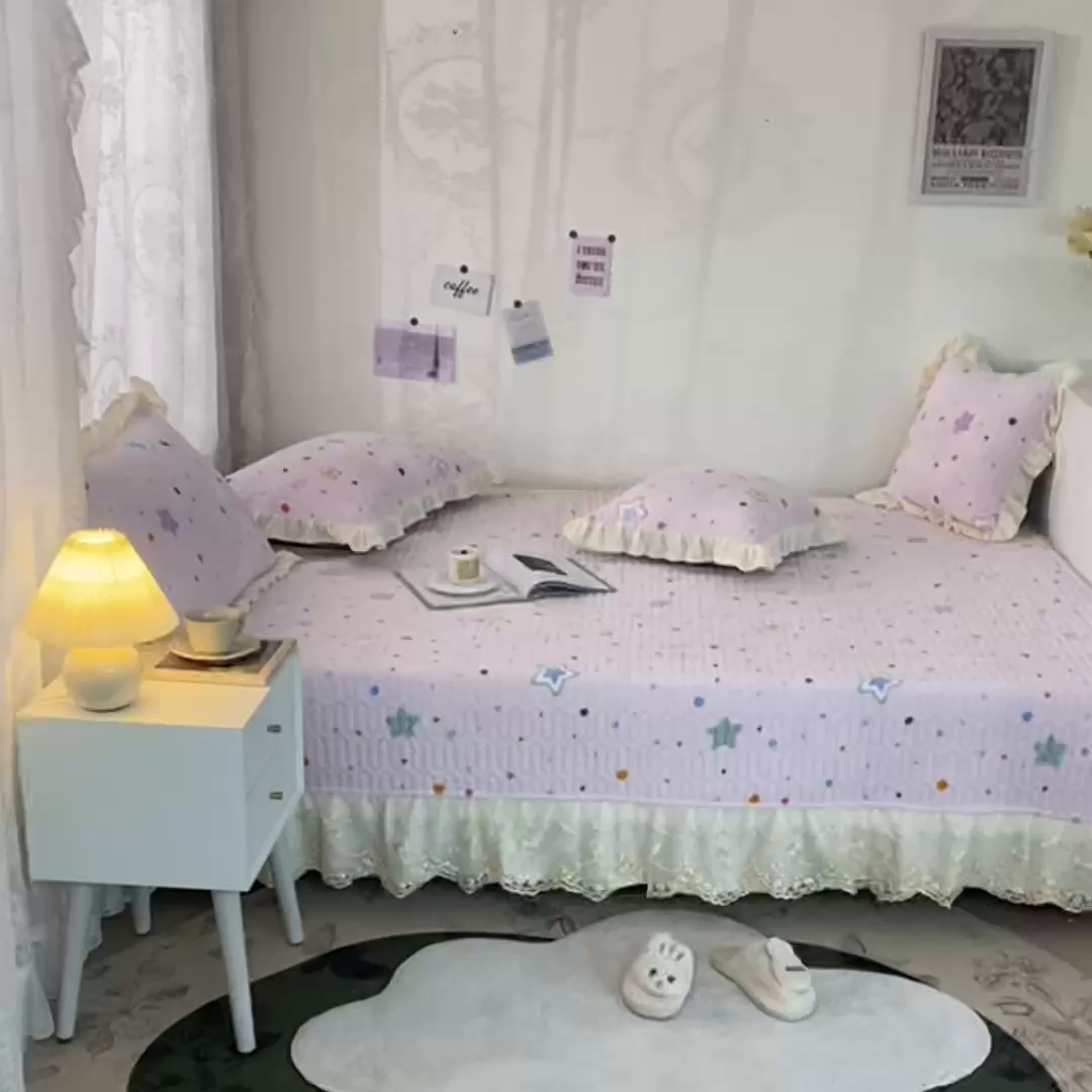 91家纺网 家纺一手货源 找家纺 美优兰 2025秋冬新款牛奶绒榻榻米垫床盖（可定制）心愿