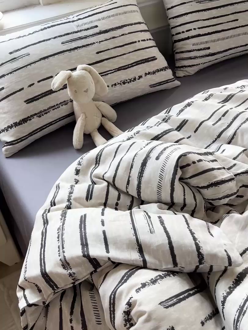 91家纺网 家纺一手货源 找家纺 一比一家纺 2025新款全棉双层纱四件套 凯伦