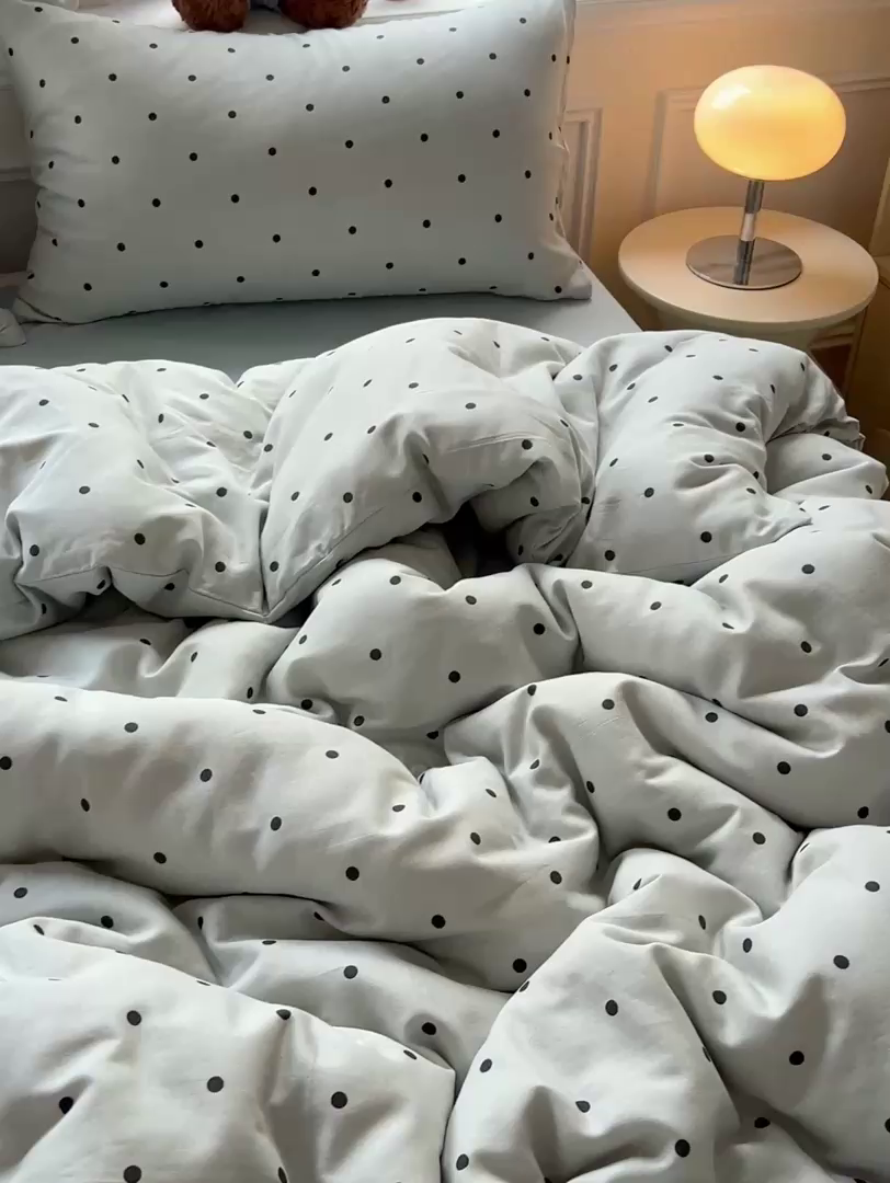 91家纺网 家纺一手货源 找家纺 一比一家纺 2025新款全棉双层纱四件套 抹茶啵啵