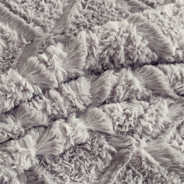 91家纺网 家纺一手货源 找家纺 名兮家居 2025新款立体加厚仿兔绒床单床笠单件 波浪-灰