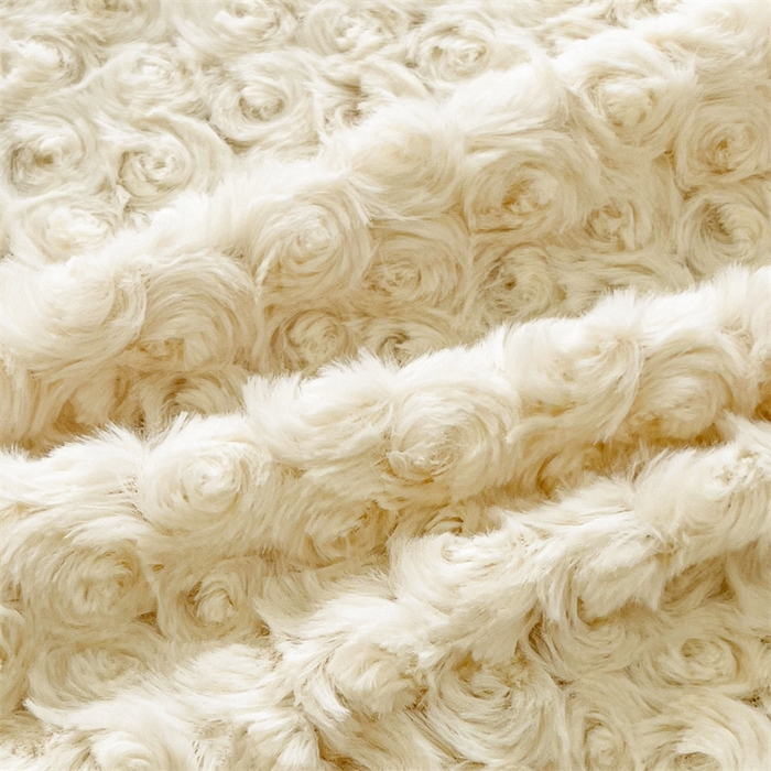 91家纺网 家纺一手货源 找家纺 名兮家居 2025新款立体加厚仿兔绒床单床笠单件 玫瑰-白