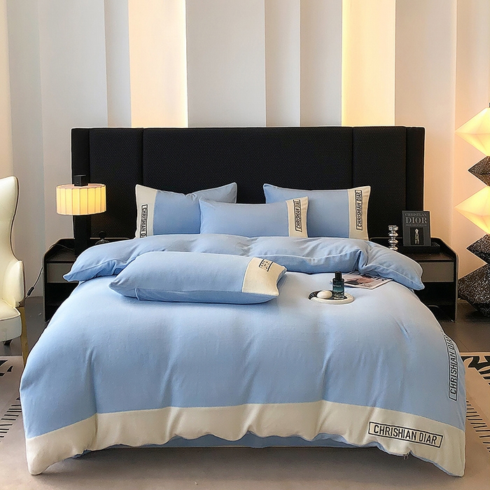 （总）懒猫家纺 2025新款刺绣牛奶绒四件套-妮可