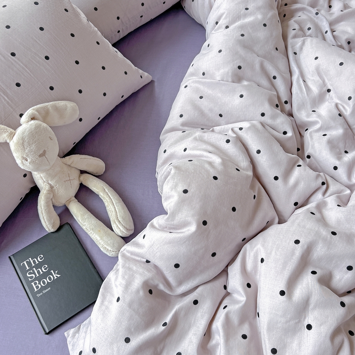 91家纺网 家纺一手货源 找家纺 一比一家纺 2025新款全棉双层纱四件套 芋泥啵啵