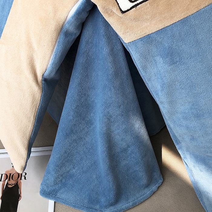 91家纺网 家纺一手货源 找家纺 懒猫家纺 2025新款刺绣牛奶绒四件套-妮可 楼兰-咖