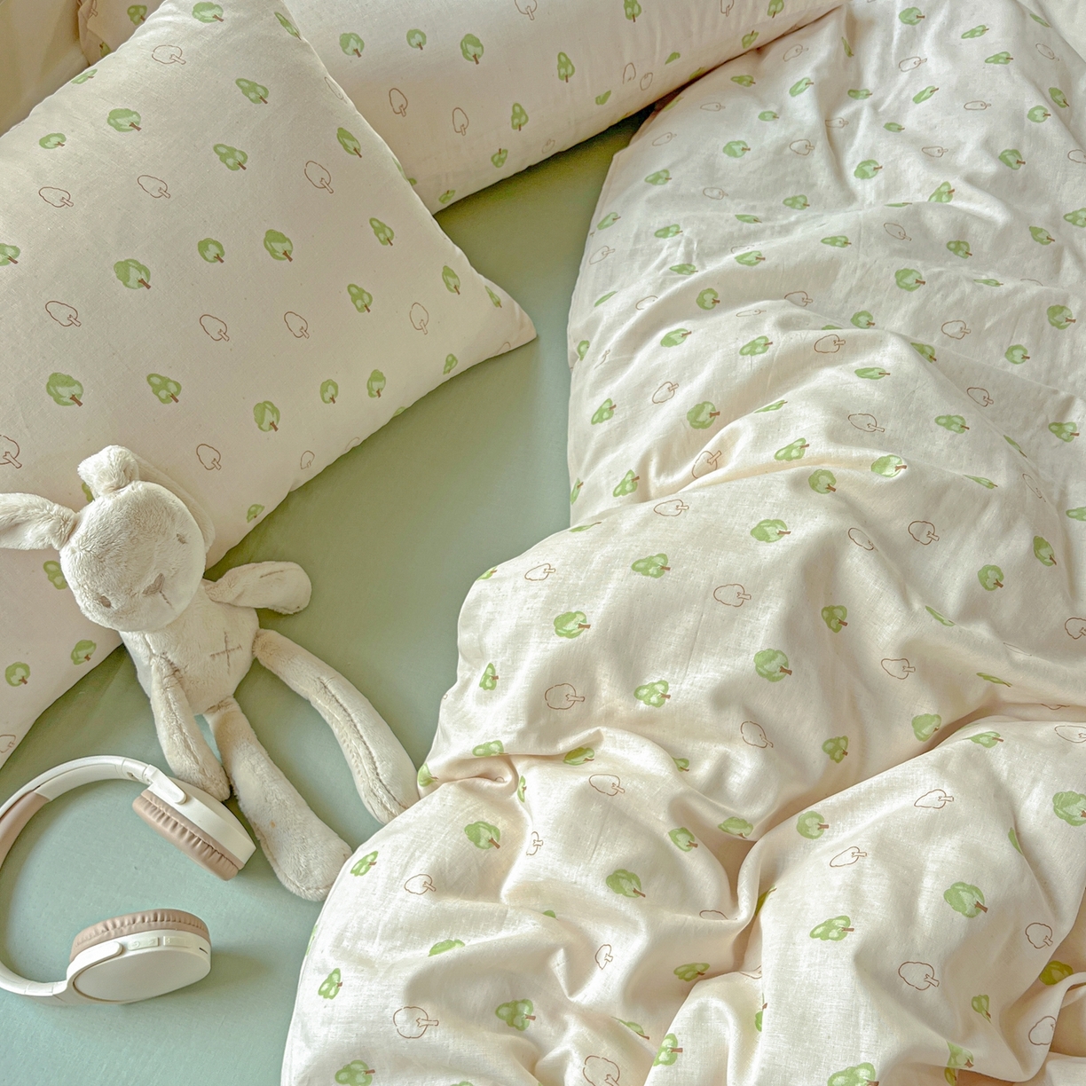 91家纺网 家纺一手货源 找家纺 一比一家纺 2025新款全棉双层纱四件套 仲夏