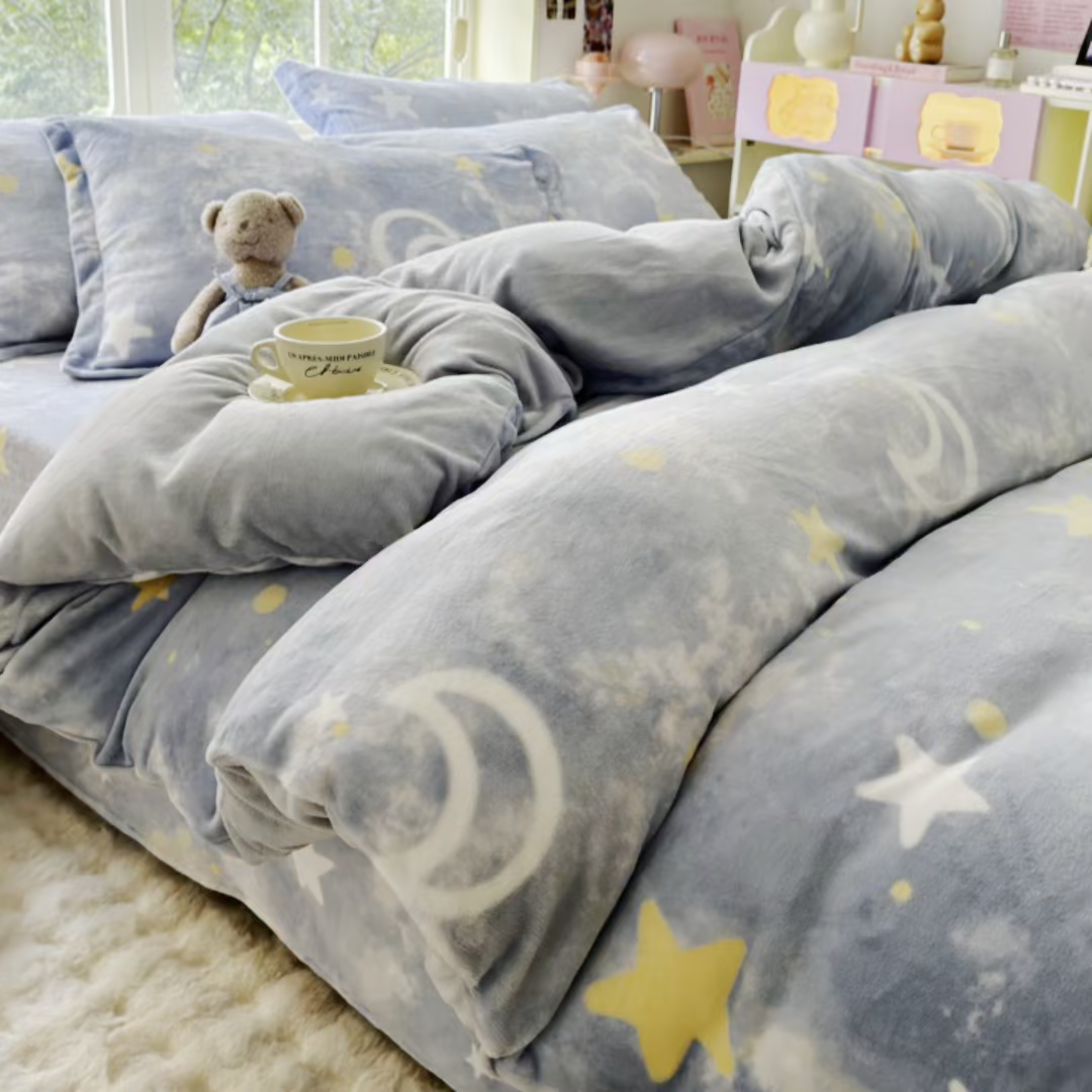 91家纺网 家纺一手货源 找家纺 （总）名兮家居 2025新款高克重牛奶绒印花枕套枕套单件