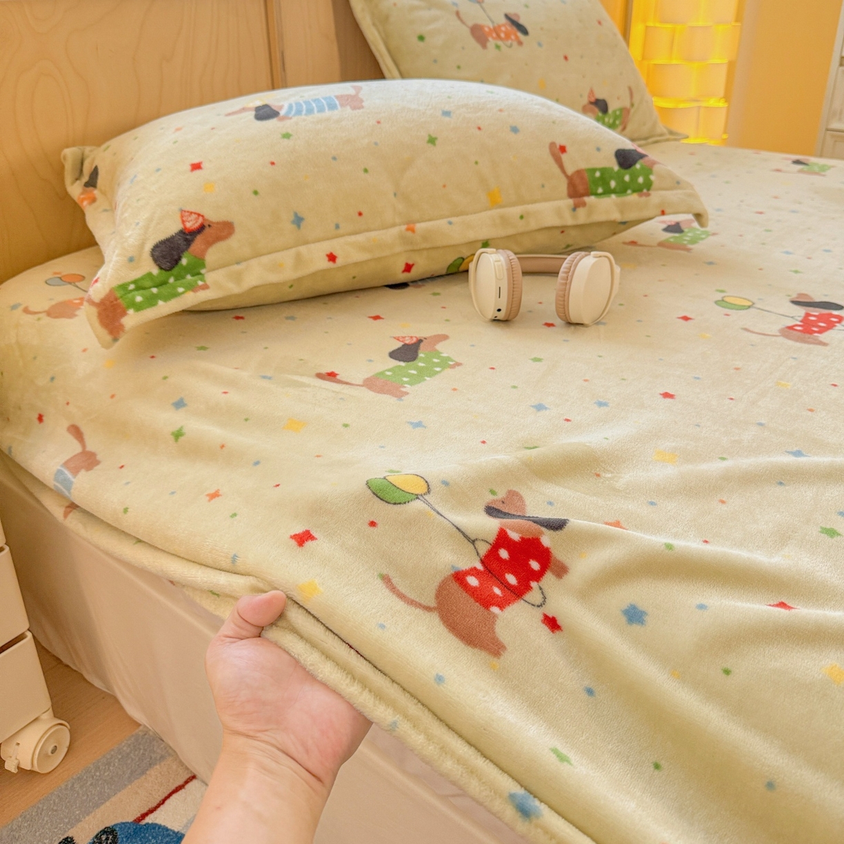 91家纺网 家纺一手货源 找家纺 （总）名兮家居 2025新款高克重牛奶绒印花枕套枕套单件