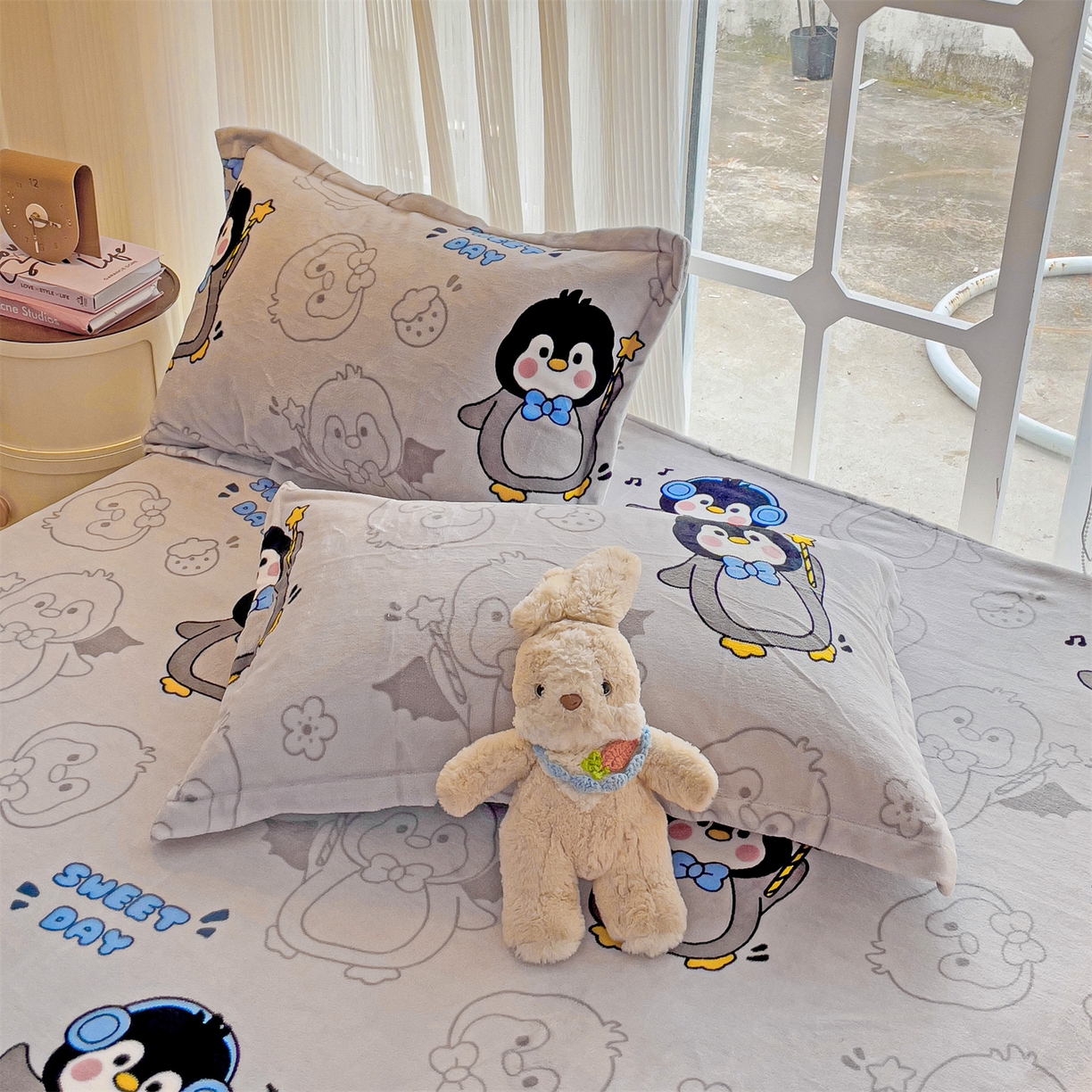 91家纺网 家纺一手货源 找家纺 （总）名兮家居 2025新款高克重牛奶绒印花枕套枕套单件