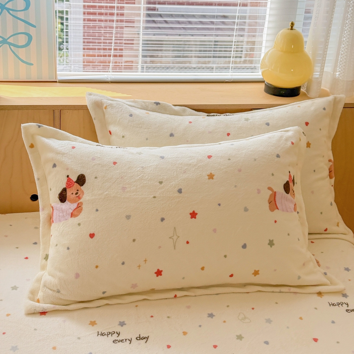 91家纺网 家纺一手货源 找家纺 （总）名兮家居 2025新款高克重牛奶绒印花枕套枕套单件