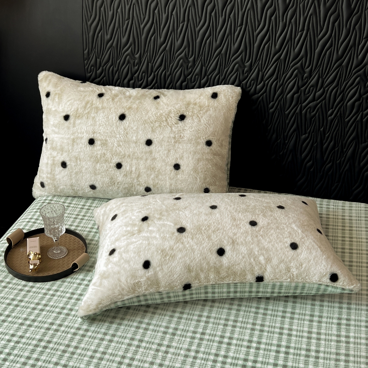 91家纺网 家纺一手货源 找家纺 二八年华 2025新款加厚兔绒四件套 绿色