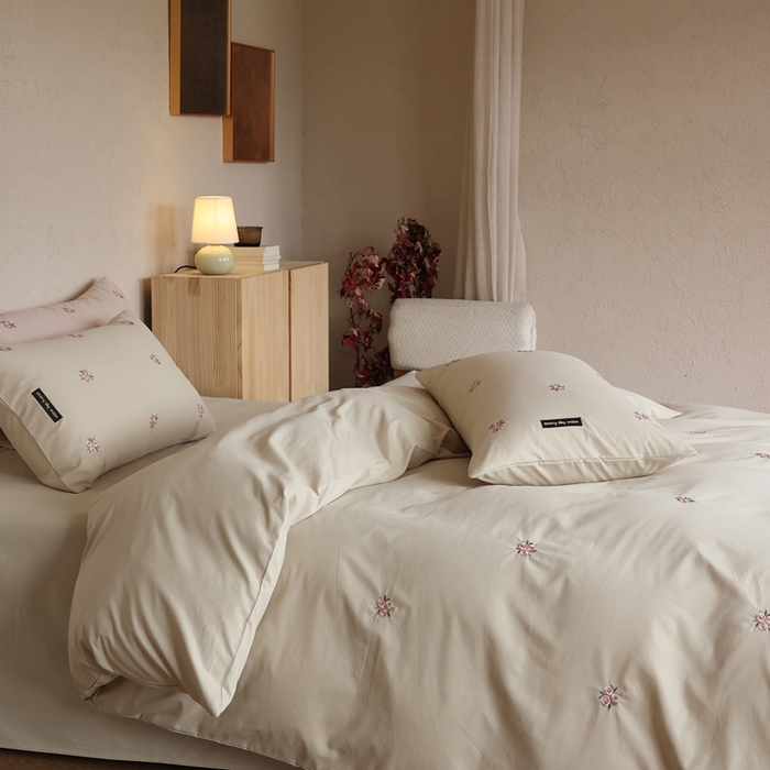 91家纺网 家纺一手货源 找家纺 （总）初拾 2025新款100s全棉纯棉磨毛四件套—玫瑰少女