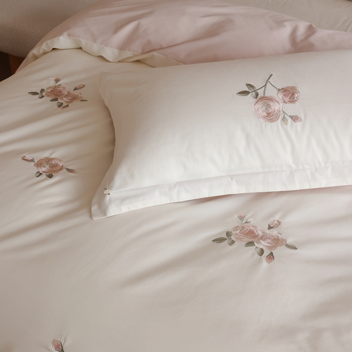 91家纺网 家纺一手货源 找家纺 初拾 2025新款100s全棉纯棉磨毛四件套—百利甜 百利甜-云朵白