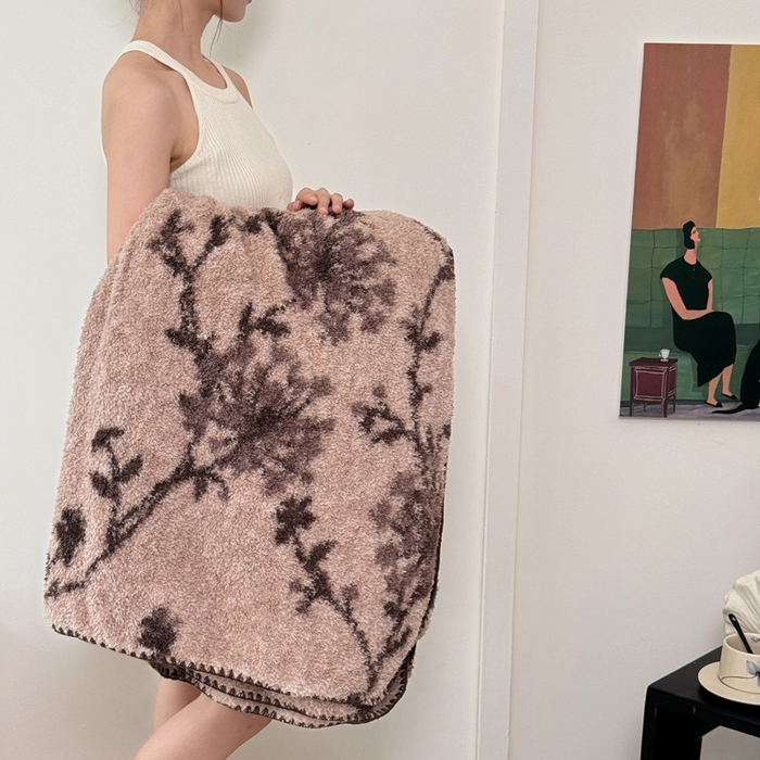 91家纺网 家纺一手货源 找家纺 佰亿莱 2026新款卡通萌趣半边绒毛毯 中古花