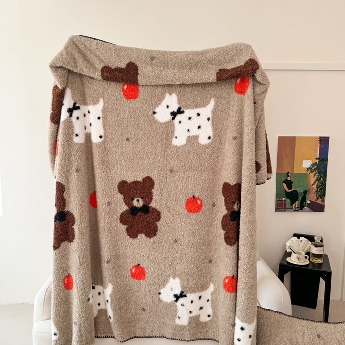 91家纺网 家纺一手货源 找家纺 佰亿莱 2026新款卡通萌趣半边绒毛毯 卡瑞克