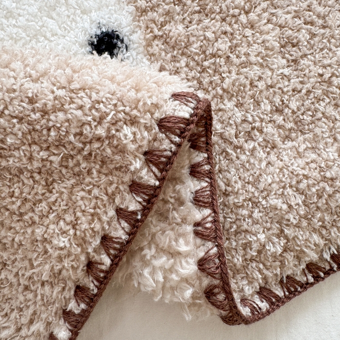 91家纺网 家纺一手货源 找家纺 佰亿莱 2026新款卡通萌趣半边绒毛毯 卡瑞克