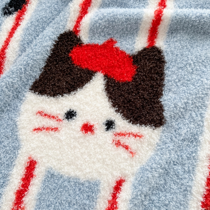 91家纺网 家纺一手货源 找家纺 佰亿莱 2026新款卡通萌趣半边绒毛毯 猫咪日记