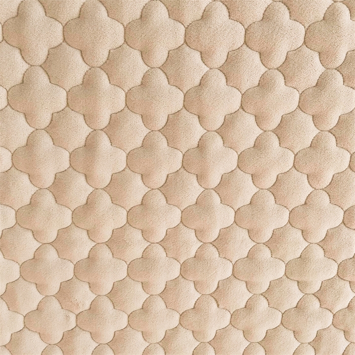 91家纺网 家纺一手货源 找家纺 喜居-2025新款素色牛奶绒床褥床垫-场景二 奶咖