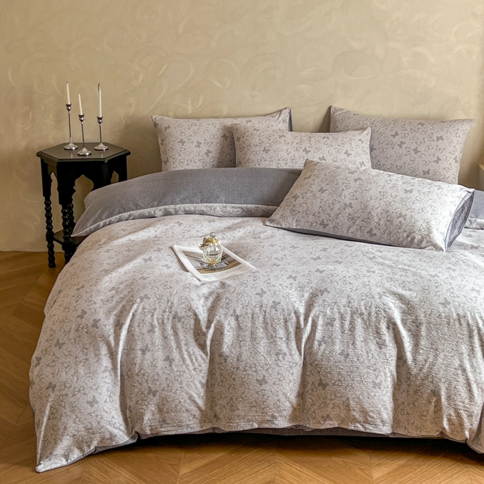 91家纺网 家纺一手货源 找家纺 （总）艺玲家纺 2025新款加厚高克重原麻复古风亚麻印花四件套