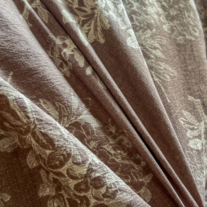 91家纺网 家纺一手货源 找家纺 艺玲家纺 2025新款加厚高克重原麻复古风亚麻印花四件套 锦瑟